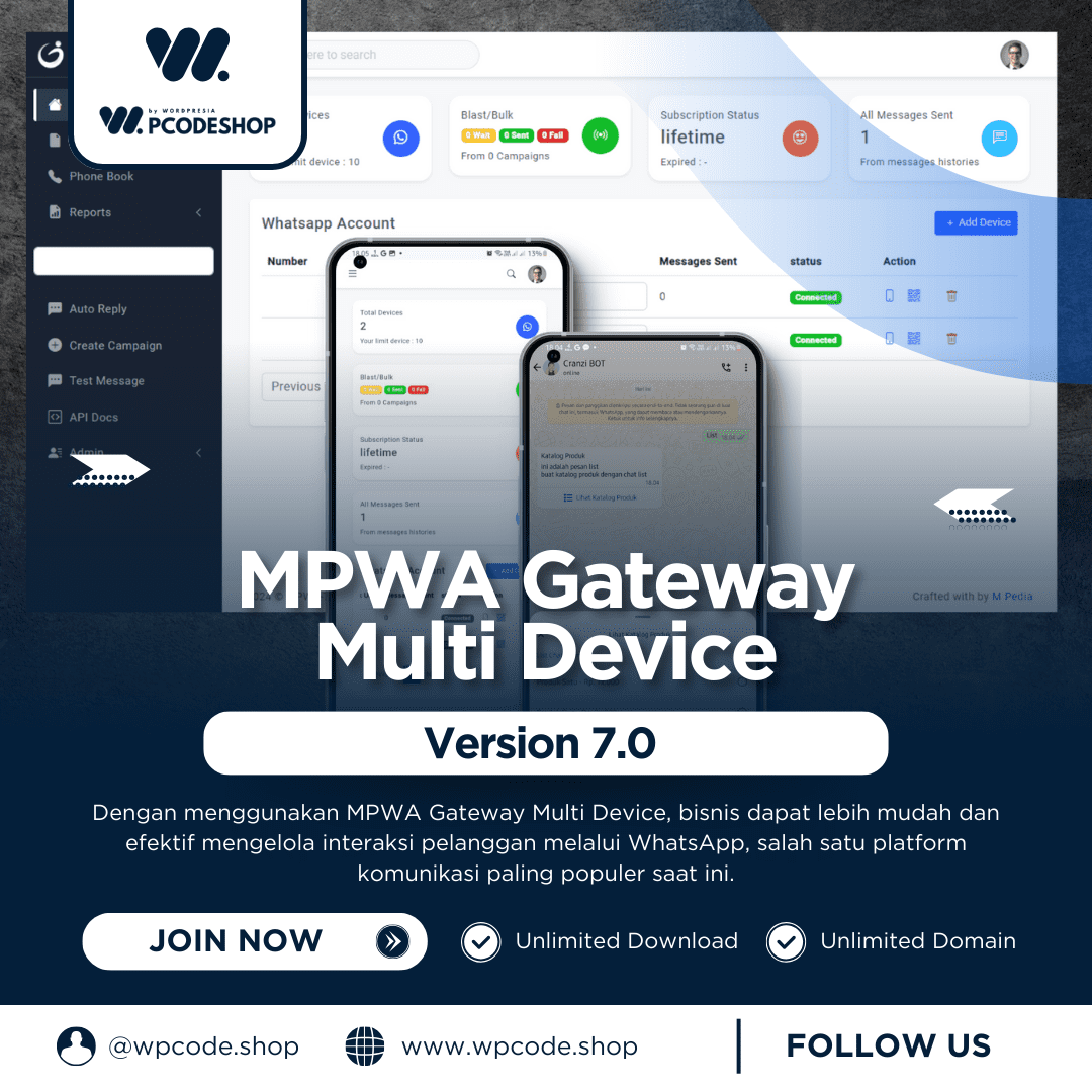MPWA Gateway Multi Device v7.0